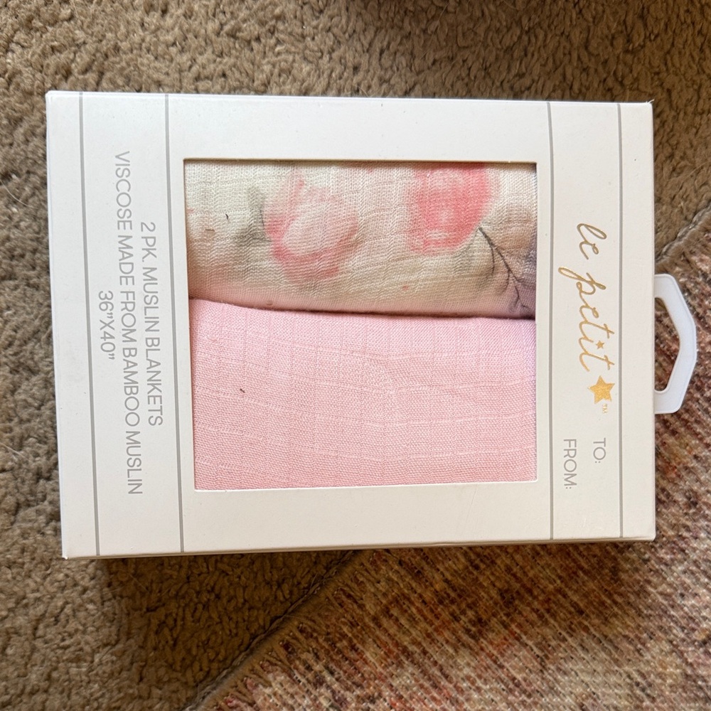 Pink Muslin Blanket Set